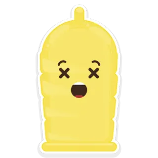 😆 condom, emoji, funny, cartoon, sticker, safe sex, protection whatsapp sticker