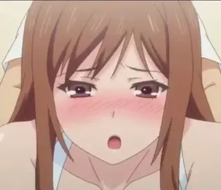 🍑 アニメ, 女の子, 赤面, 表情, 大人 telegram sticker