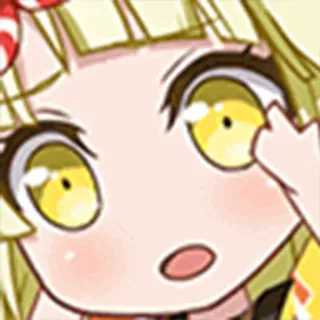 😰 アニメ, 女の子, 可愛い, ステッカー, 中指, 失礼 whatsapp sticker
