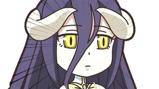 😐 Albedo Overlord Anime, Albedo, Overlord, Chibi, Iblis, Sedih telegram sticker