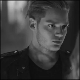 🍺 Homem, Pessoa, Retrato, Preto e branco, Shadowhunters, Dom Sherwood telegram sticker