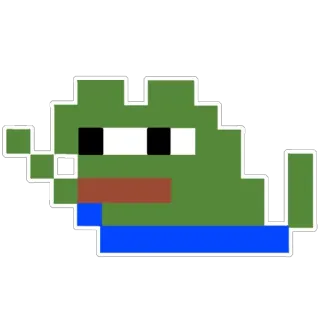💃 Pepe the Frog Pepe the Frog, meme, internet culture, frog, pixel art, illustration telegram sticker