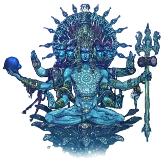 ✨ Shiva Shiva, Hindu god, deity, India, religion, spiritual, divine, yoga, meditation telegram sticker