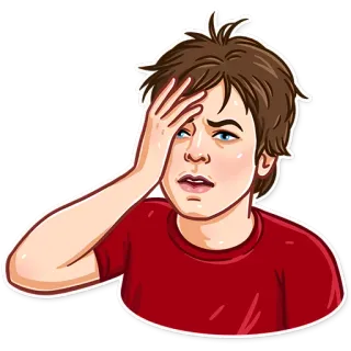 🤦‍♂️ facepalm, disappointment, frustration, headache, cartoon, sticker telegram sticker