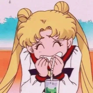 🌙 Sailor Moon Cartoon, Anime, Eten, Drinken, Schattig, Sailor Moon telegram sticker