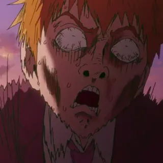 😨 anime, reação, chocado, angustiado, Mob Psycho telegram sticker