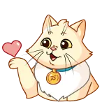 😘 kot, miłość, serce, zwierzę, słodki, zwierzak telegram sticker