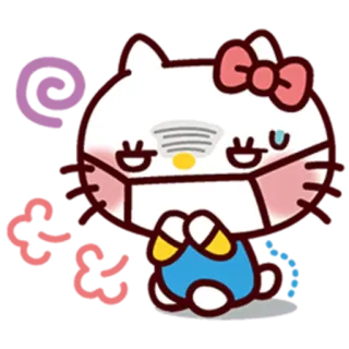 😷 Hello Kitty hello kitty, cartoon, kawaii, character, sanrio, cute telegram sticker