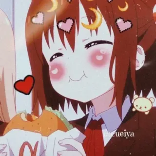 🦔 Anime, Słodkie, Kreskówka, Jedzenie, Postać, Kawaii telegram sticker