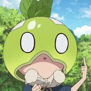 💈 Anime, Dr. Stone, Rübe, Charakter, Lustig telegram sticker