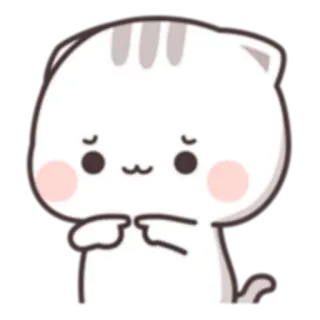😳 cat, cute, sticker, cartoon, animal, kawaii telegram sticker