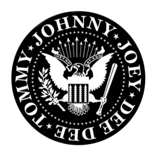 🤘 TOMMY JOHNNY JOEY DEE DEE ramones, banda, punk, rock, música, logotipo telegram sticker