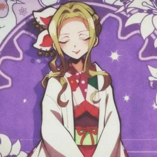 💗 anime, character, kimono, illustration, portrait, smiling telegram sticker