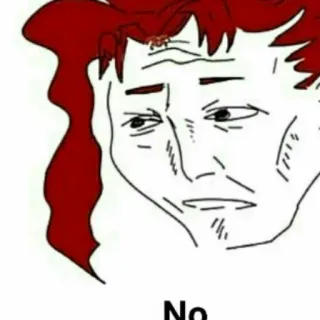 👎 No Meme, Śmieszne, Nie, Reakcja, Kreskówka, Internet telegram sticker