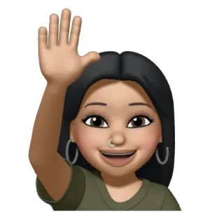 💄 미모지, 여성, 인사, 손 흔들기, 아바타, 사람 telegram sticker