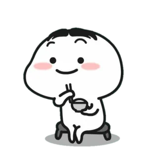 ☁ Cartoon, Essen, Schüssel, Essstäbchen, Asiatisch, Niedlich telegram sticker