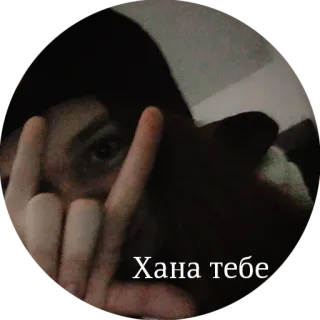 ☝ Хана тебе person, russian, text telegram sticker
