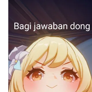 🙂 Lumine Genshin Impact Bagi jawaban dong เก็นชิน อิมแพ็ค, ลูมีน, วิดีโอเกม, อนิเมะ whatsapp sticker