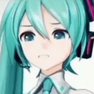 😐 Hatsune Miku Anime, Vocaloid, Manga, Süß, Mädchen, Hatsune Miku telegram sticker