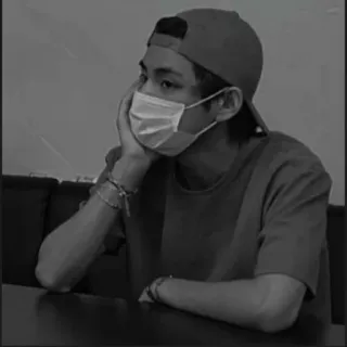⛓ man, person, mask, hat, kpop, male telegram sticker