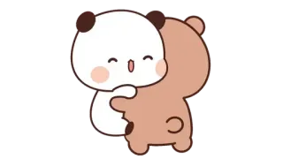 🍩 cartoon, bears, hugging, cute, animation telegram sticker