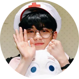 👋 nurse, hospital, health, eyeglasses, cap, doll, person telegram sticker