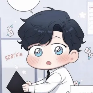 🐚 sparkle Чиби, Аниме, Милый, Блестки, Мультфильм whatsapp sticker