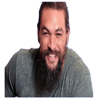 😁 Jason Momoa actor, celebridad, hombre, barba telegram sticker