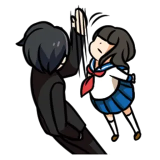 🤚 Anime, Violence, Dessin animé, Combat, Conflit telegram sticker
