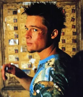 👊 Tyler Durden Fight Club Brad Pitt, Fight Club, Tyler Durden, Film, Gewalt telegram sticker