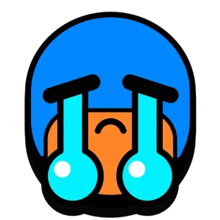 😭 伤心, 哭泣, 蓝色, 表情符号 telegram sticker