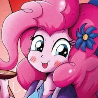 🎈 Pinkie Pie My Little Pony Мультфильм, Пони, Розовый, Милый, Персонаж telegram sticker