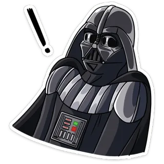😊 Darth Vader Star Wars SF, 悪役, 映画, ヘルメット, 暗黒面 telegram sticker