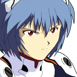 ☹ Rei Ayanami Neon Genesis Evangelion Anime, Personnage, Rei Ayanami, Evangelion, Manga, Sérieux telegram sticker
