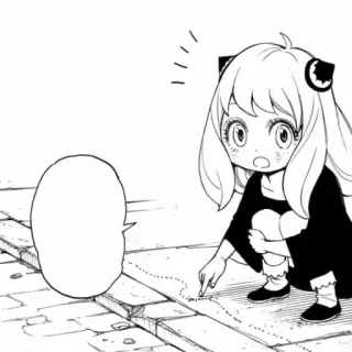 🟥 Anya Forger Spy x Family anime, manga, cartoon, girl, child, spy x family, anya forger, cute whatsapp sticker
