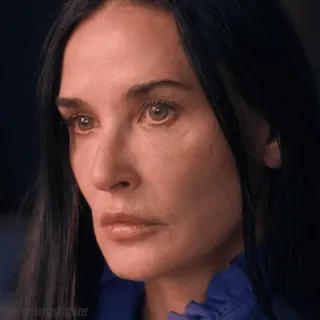 😠 Demi Moore ratingshsticker demi moore, schauspielerin, porträt, gesicht, frau telegram sticker