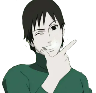 😬 Sai Naruto Sai, Naruto, Anime, Ninja, Personaggio, Indicando, Occhiolino telegram sticker