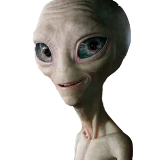 😏 Alien, Extraterrestre, Gris, Ciencia ficción, Ufología telegram sticker