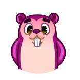 😈 animal, roedor, desenho animado, fofo, adesivo telegram sticker