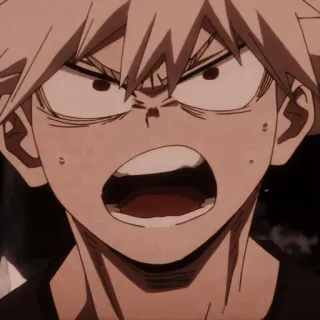 🧚 Bakugo Katsuki My Hero Academia Anime, Personaje, Enojado, Animación, Chico whatsapp sticker
