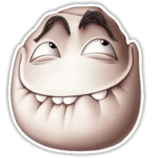 😊 Meme, Meme de Internet, Divertido, Cara, Humor, Trollface whatsapp sticker