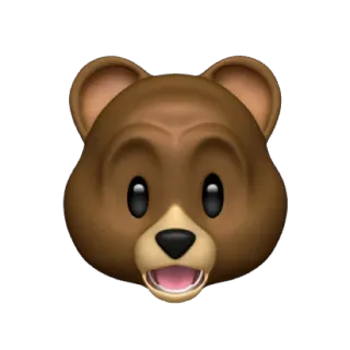 🐻 bear, emoji, animal, mammal, cute whatsapp sticker