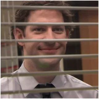 👁 Jim Halpert The Office Jim Halpert, John Krasinski, The Office, serie tv, comedia telegram sticker