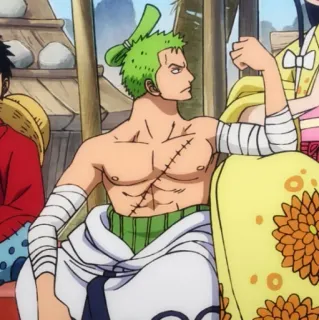 🍾 Zoro One Piece Аниме, Ван Пис, Зоро, Ророноа Зоро, Мечник telegram sticker