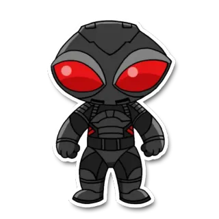 😶 Black Manta Black Manta, DC Comics, Villain, Aquaman, Superhero telegram sticker