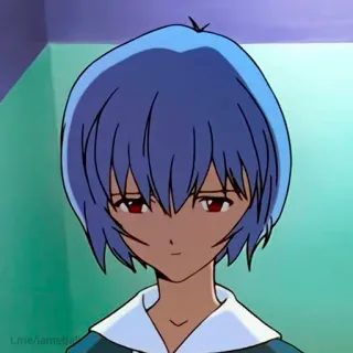☺️ Rei Ayanami Neon Genesis Evangelion Anime, Dibujos animados, Rei Ayanami, Evangelion telegram sticker