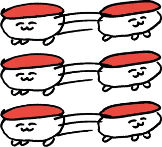 😩 Sushi, Comida, Kawaii, Fofo, Arte, Desenho whatsapp sticker