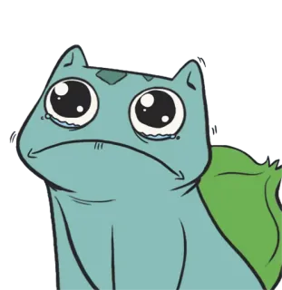 😭 Bulbasaur Pokemon Bisasam, Pokémon, Anime, weinend, traurig, Fanart whatsapp sticker