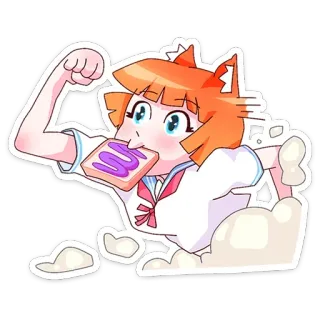 🏃‍♂️ Dibujos animados, Anime, Chica zorro, Tostada, Lindo, Corriendo telegram sticker