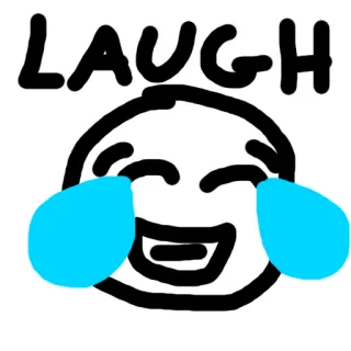 😂 LAUGH lachen, emoji, lustig, cartoon, humor, gesicht telegram sticker